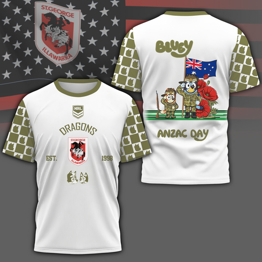 SGID x NRL Anniversary Anzac Day Shirt DDT LBN