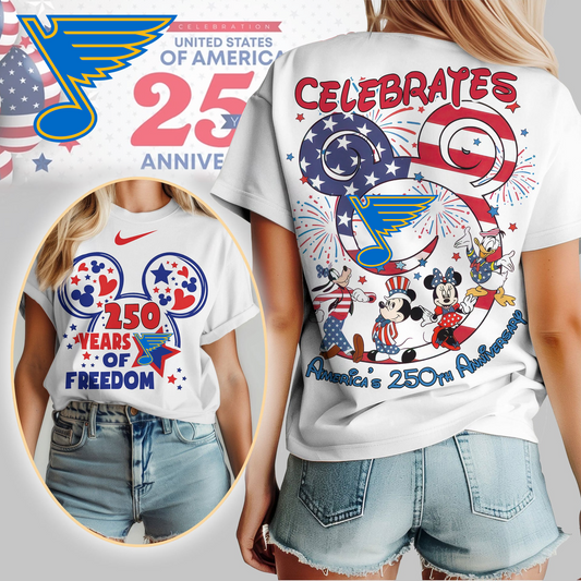 SLB Premium NHL Mickey Celebrates America 250th Anniversary Women Shirt DDT CTND