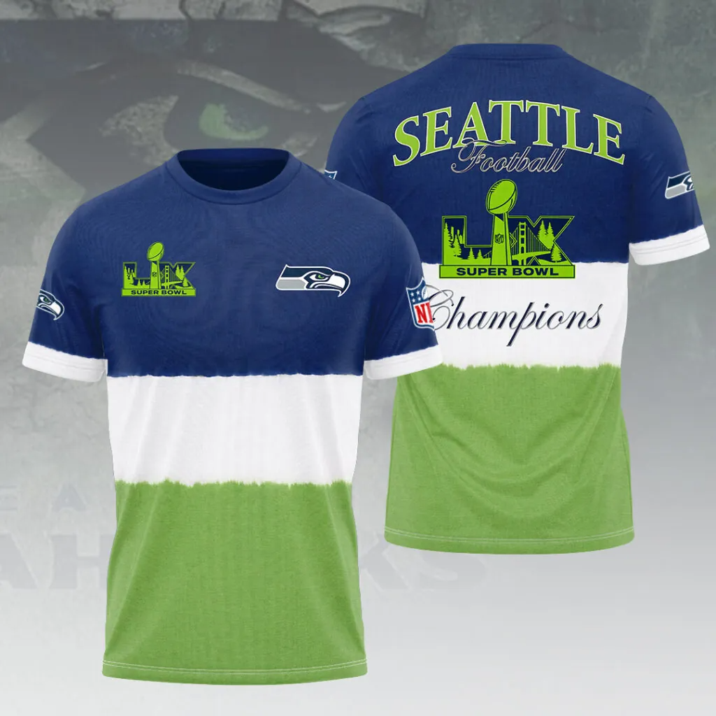 SS x NFL Super Bowl LX Champions V13 3D Shirt DDT NTL