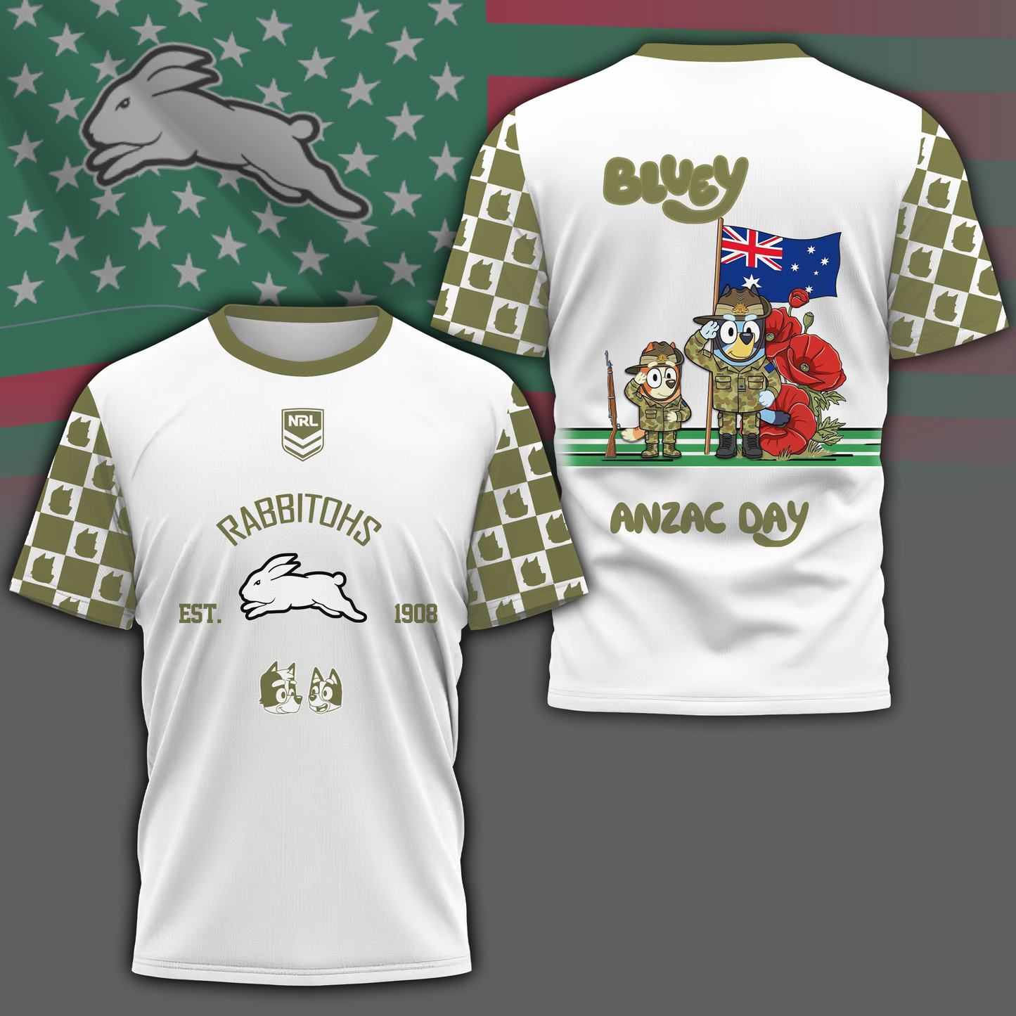 SSR x NRL Anniversary Anzac Day Shirt DDT LBN
