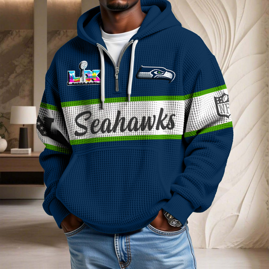 NFL x SEA CHAMPIONS Waffle Half Zip Hoodie HLP HLPHUONG