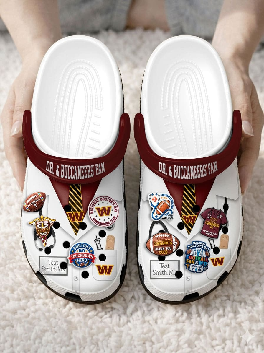 WC PREMIUM NFL NATIONAL DOCTOR'S DAY CLOGS WITH 8 CHARMS DDT  CTND