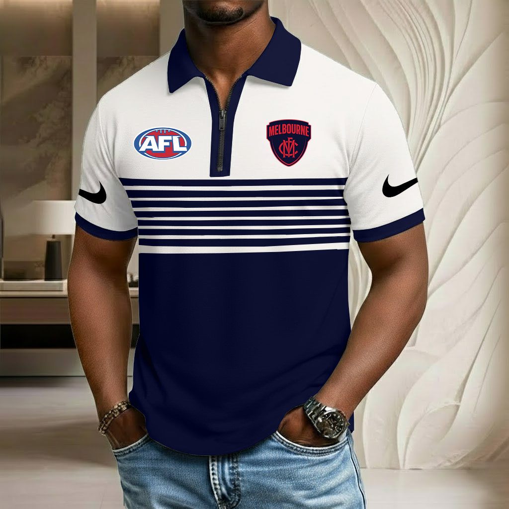 AFL x MEL Sport Zip Polo Golf Shirt HLP HLPHUONG
