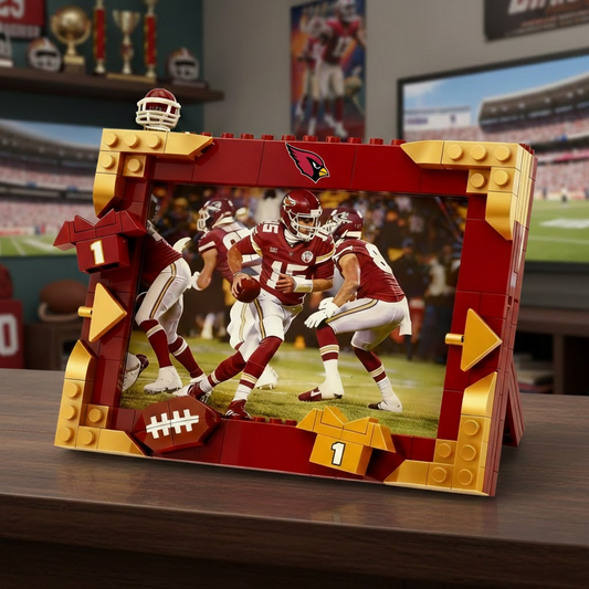 ARI X NFL Football Photo Frame Building Set Compatible Display Gift For Fans NAK NHT