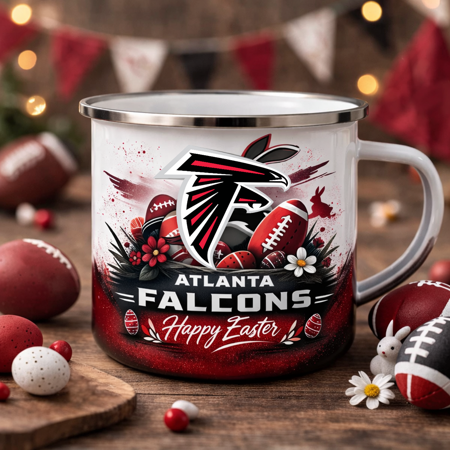 ATL X NFL Easter-themed enamel mug NAK NHT