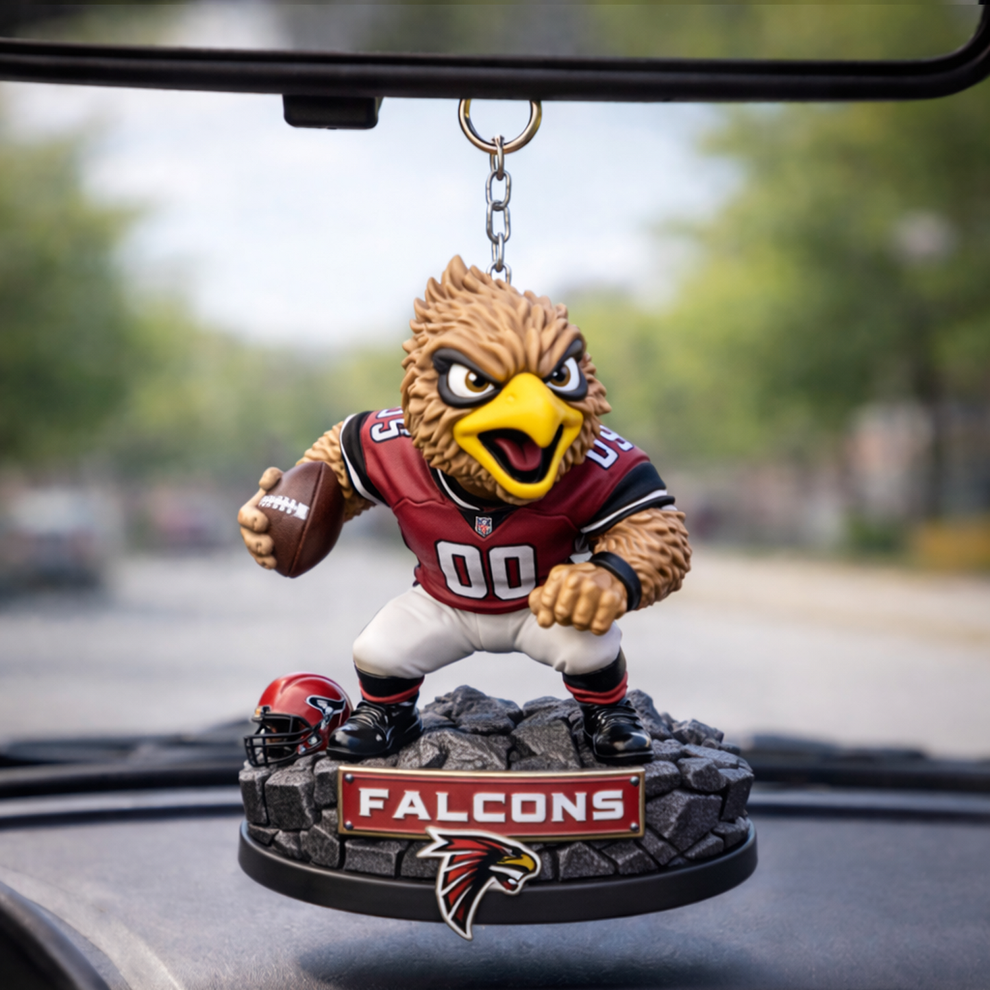 ATL X NFL Football Mascot Car Hanging Ornament NAK NHT