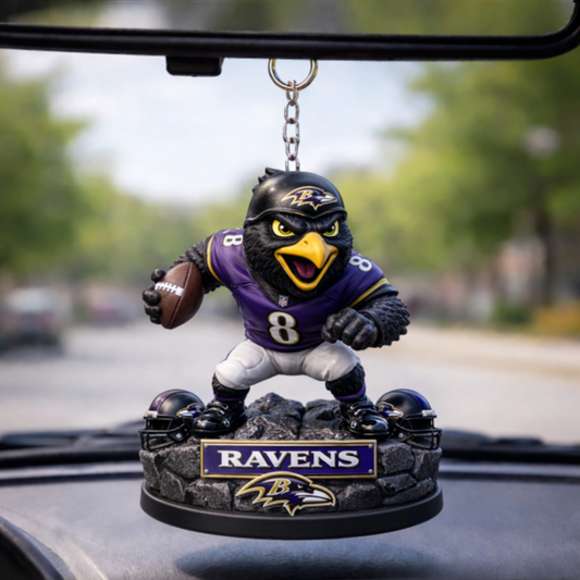 BAL X NFL Football Mascot Car Hanging Ornament NAK NHT