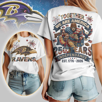 BR Premium NFL 250th Anniversary Of America Patchwork Women Shirt DDT CTND