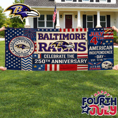 BR Premium NFL Patchwork America 250 Fabric Banner DDT NTL