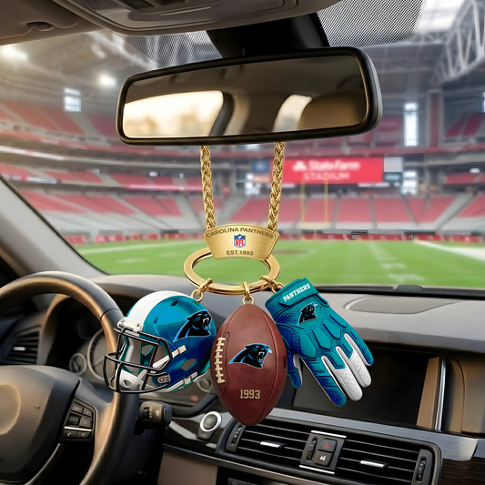 CAR X NFL Helmet and Football Car Ornament NAK NHT