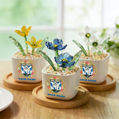CBB _NRL Custom Birth Month Glass Flower Pot Handmade Gift For Fan - Limited Edition NAK TTT