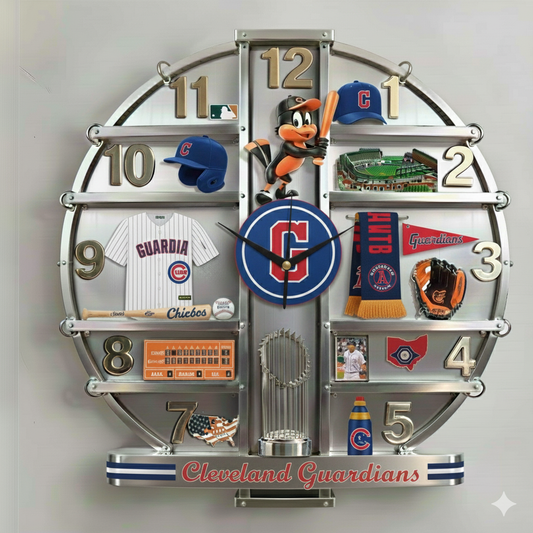 CG x MLB Home Decorative 3D Visual Effect Acrylic Wall Clock NAK CTKT