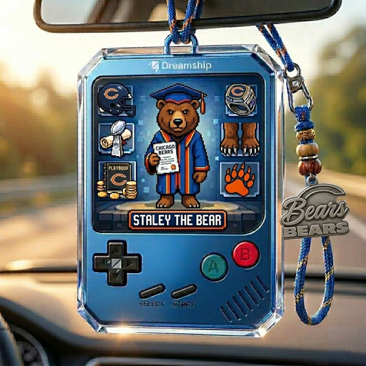 CHI X Classic NFL Football Team Name Car Ornaments NAK NHT