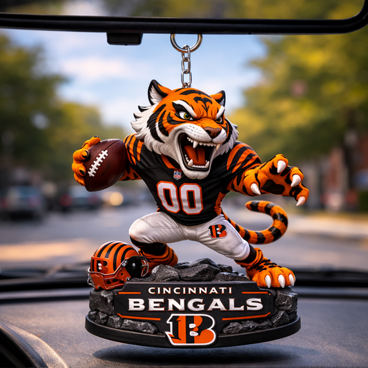 CIN X NFL Football Mascot Car Hanging Ornament NAK NHT