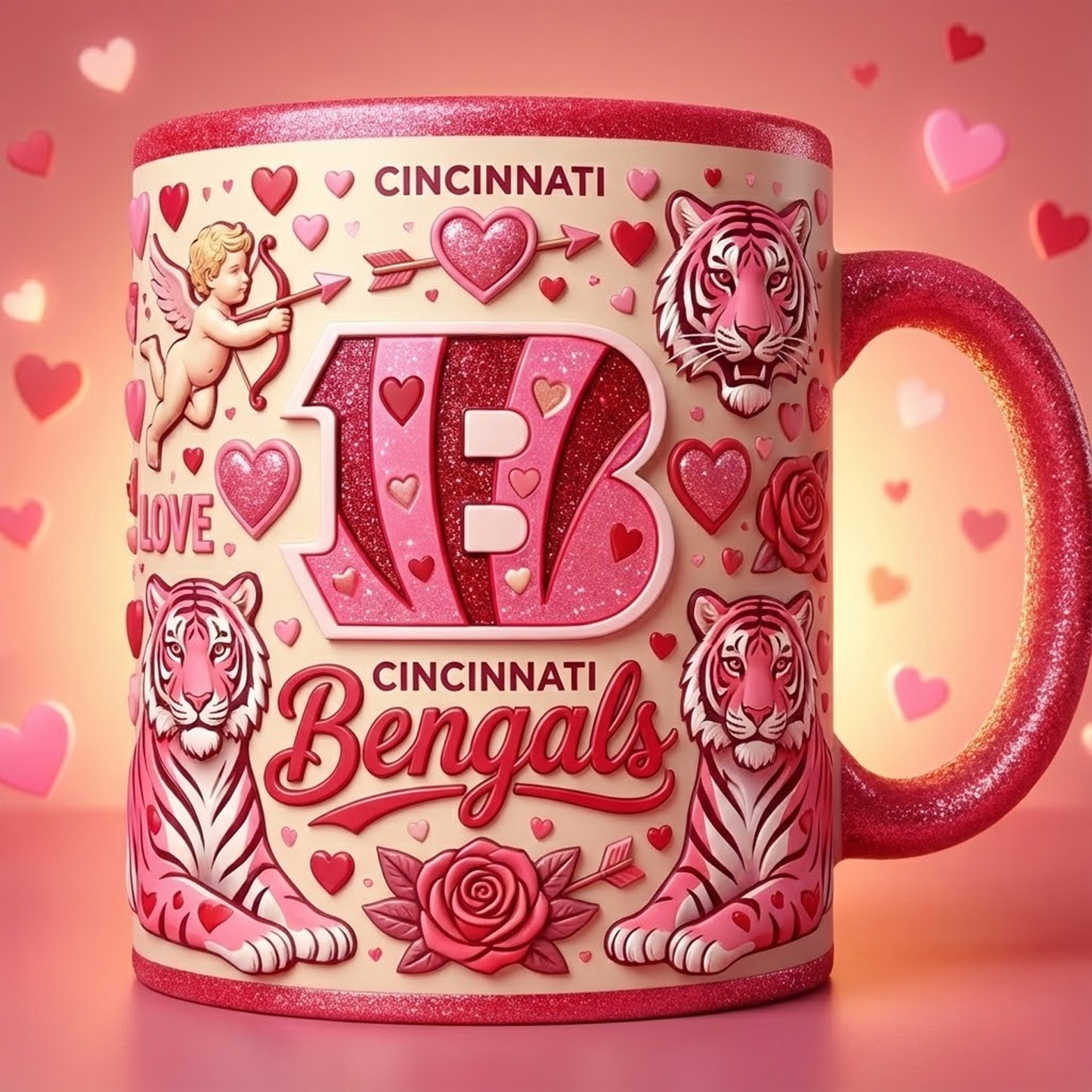 CIN X NFL Love Season Mug - Valentine 2026 NAK NHT