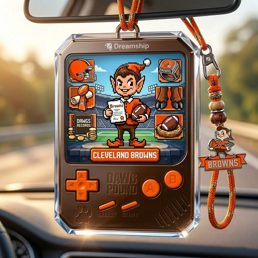 CLE X Classic NFL Football Team Name Car Ornaments NAK NHT