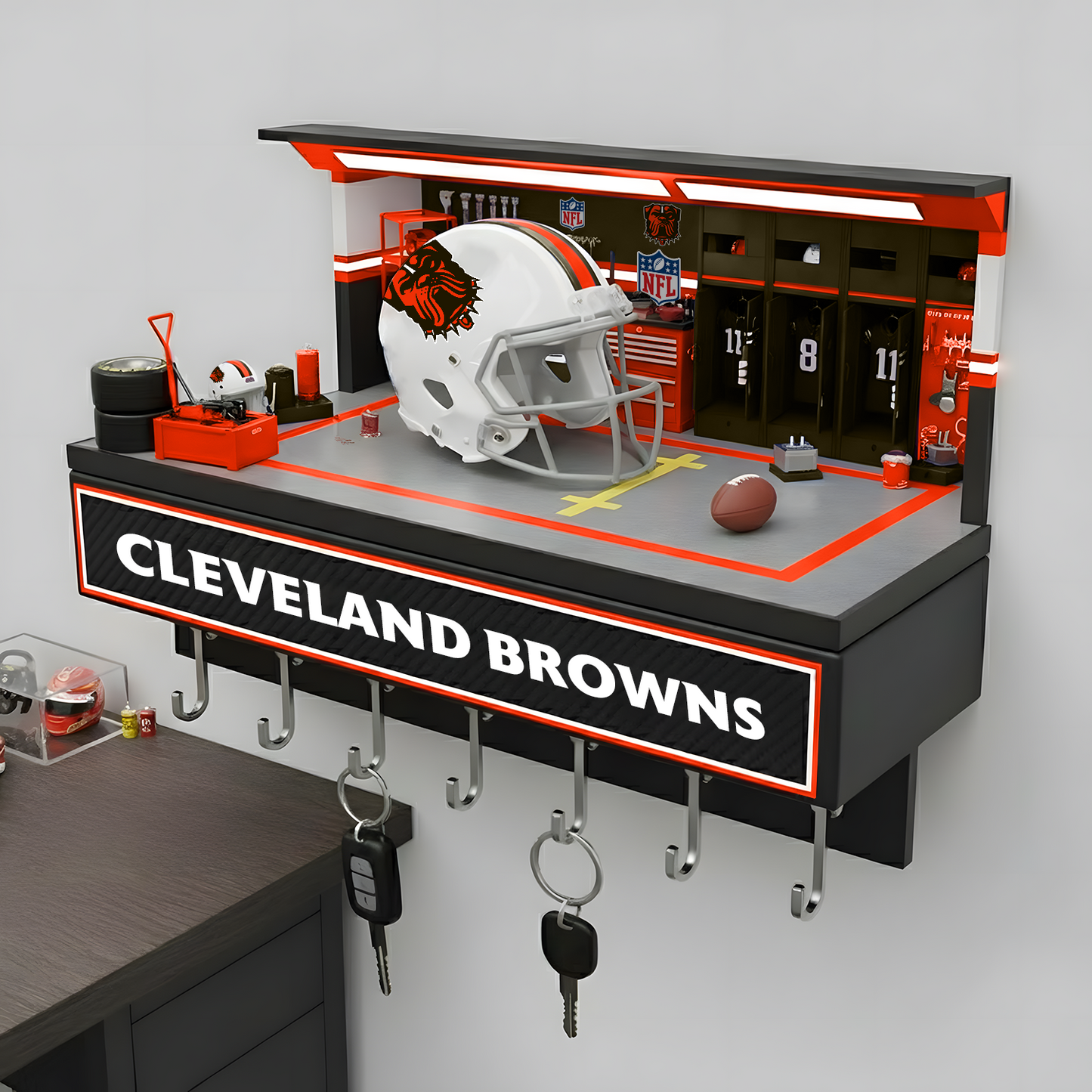 CLE X NFL Decorative key holder in a sporty style NAK NHT