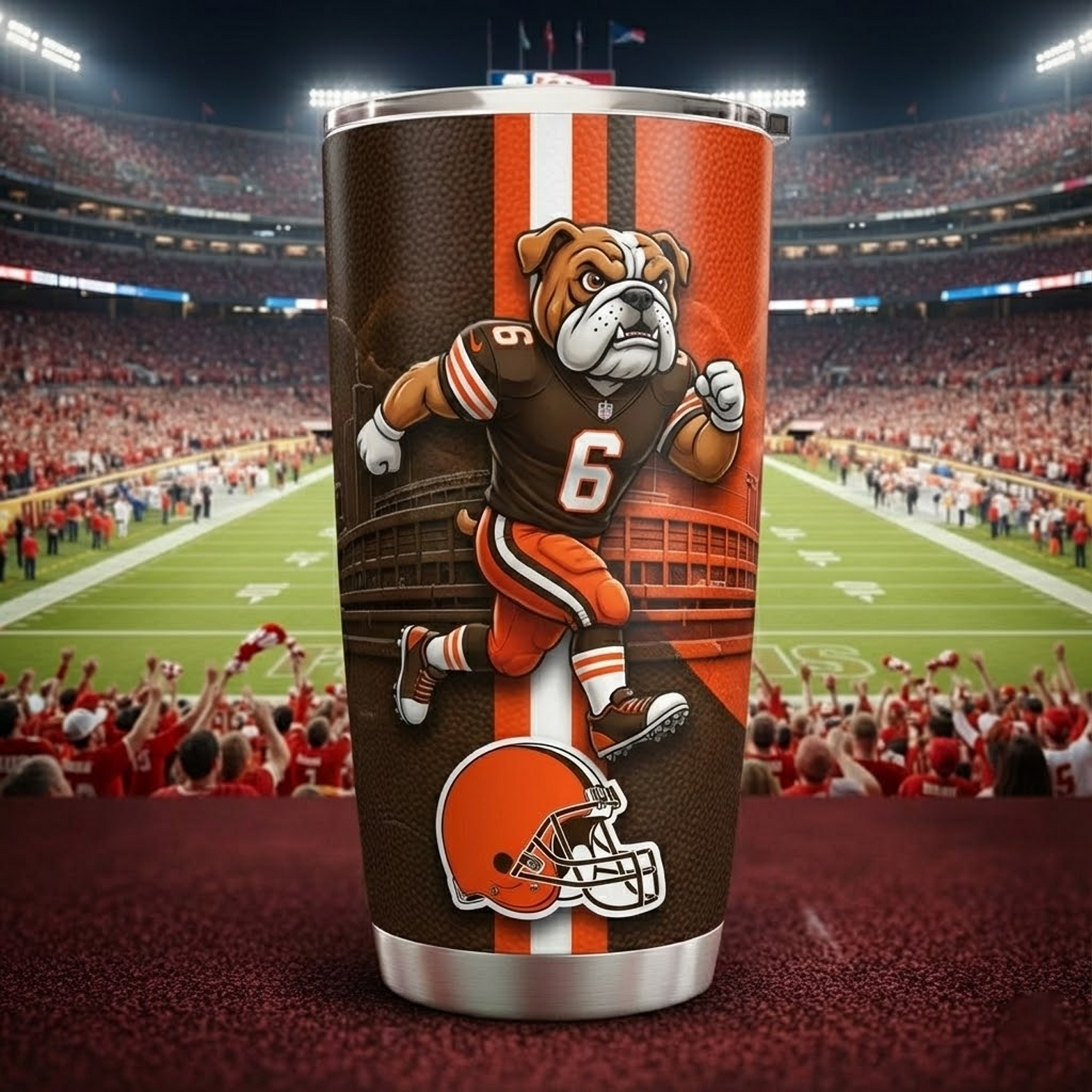 CLE X NFL mascot-shaped thermal mug NAK NHT