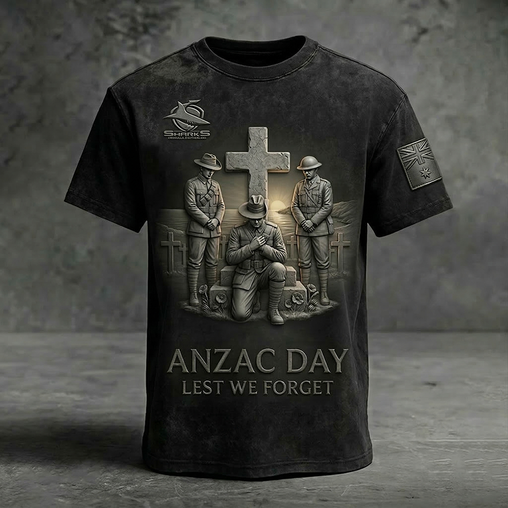 CSS _ NRL ANZAC Day Commemorative T-Shirt - Lest We Forget Edition NAK TTT