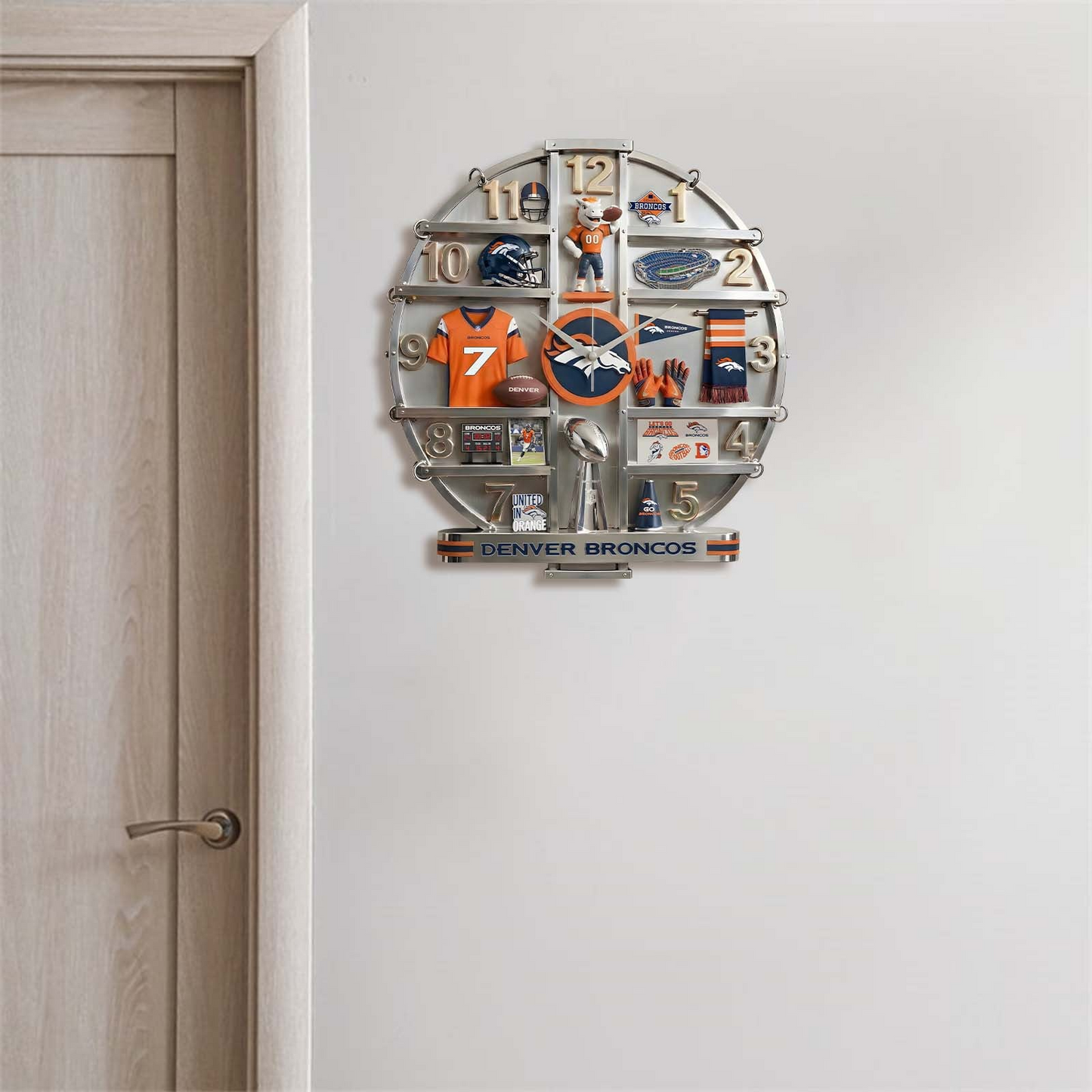 DB x NFL Home Decorative 3D Visual Effect Acrylic Wall Clock NAK CTKT