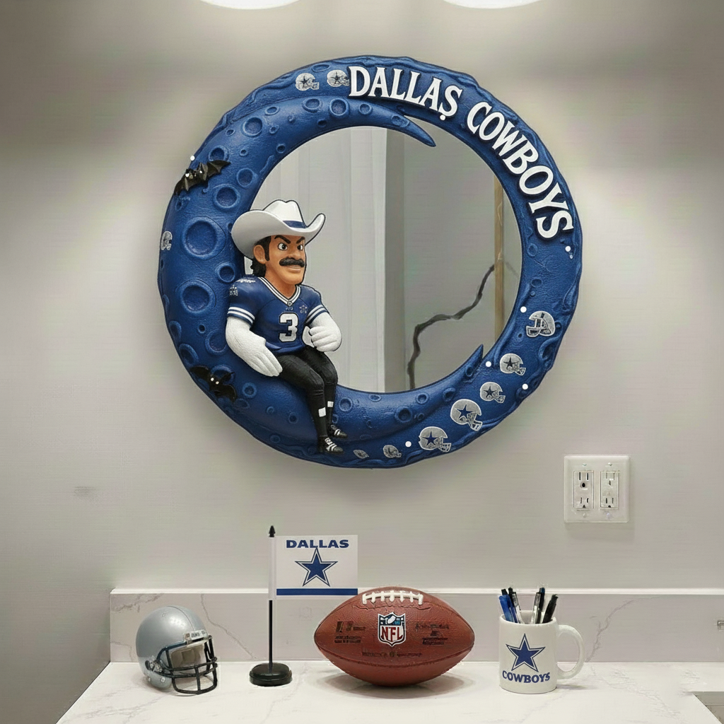 DC x NFL Moonlit  Custom Shaped Mirror - Personalized Gifts NAK CTKT