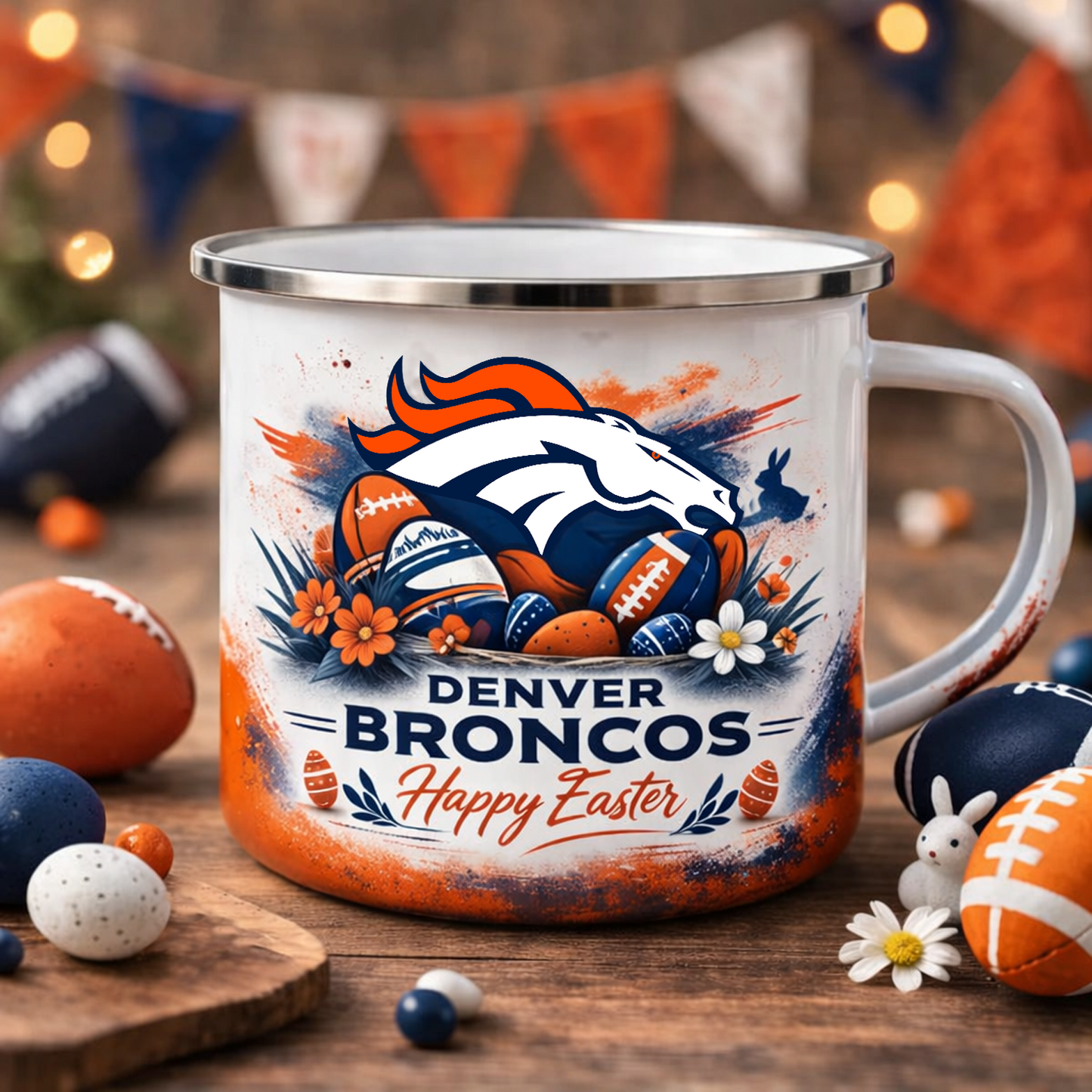 DEN X NFL Easter-themed enamel mug NAK NHT