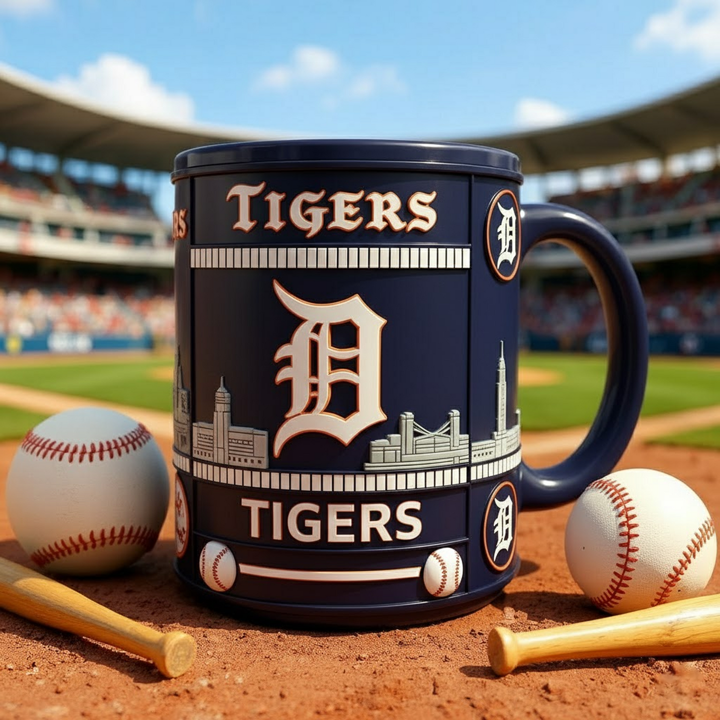 DET X MLB Iconic City Baseball Mug V1 NAK NHT
