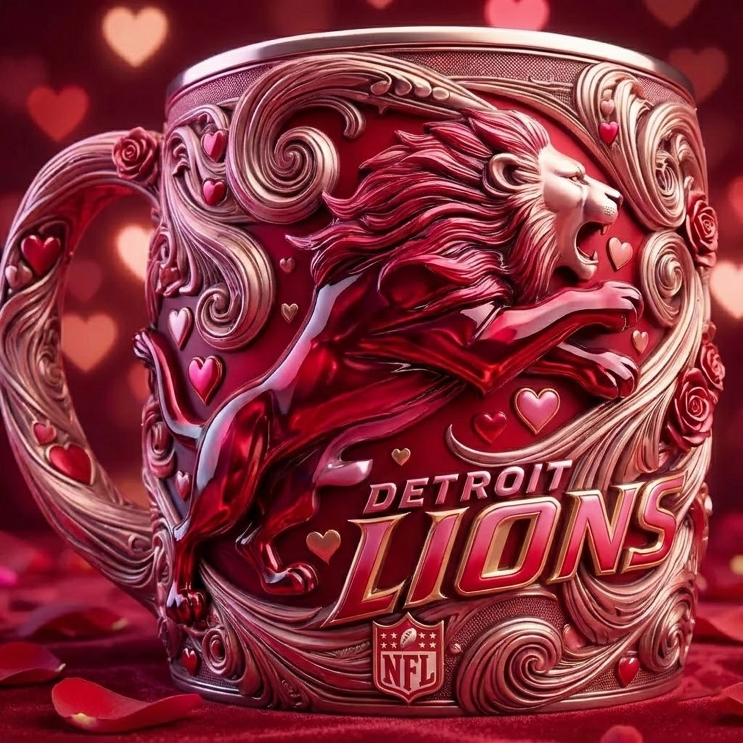 DET X NFL Love Season Mug - Valentine V2 NAK NHT