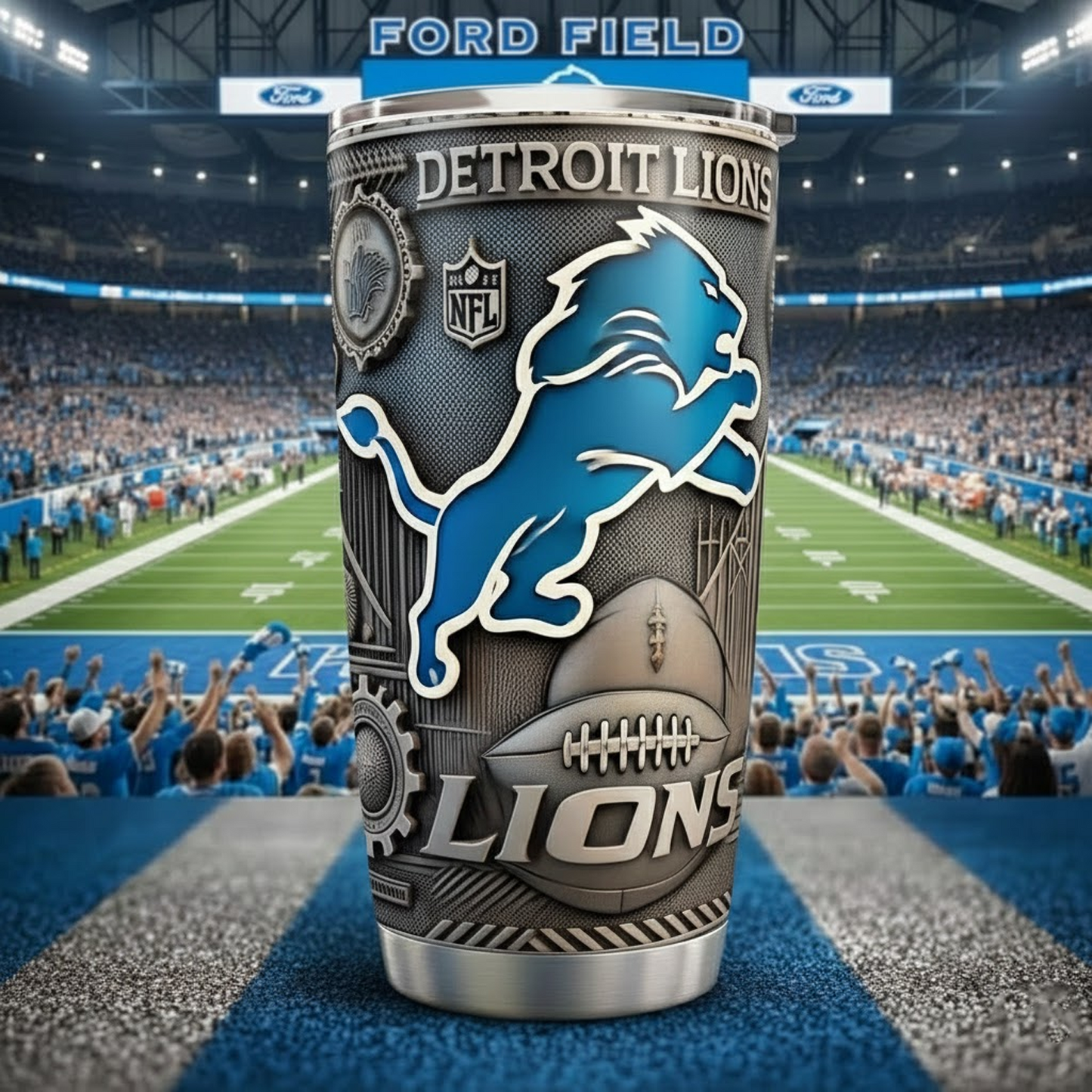 DET X NFL mascot-shaped thermal mug V2 NAK NHT