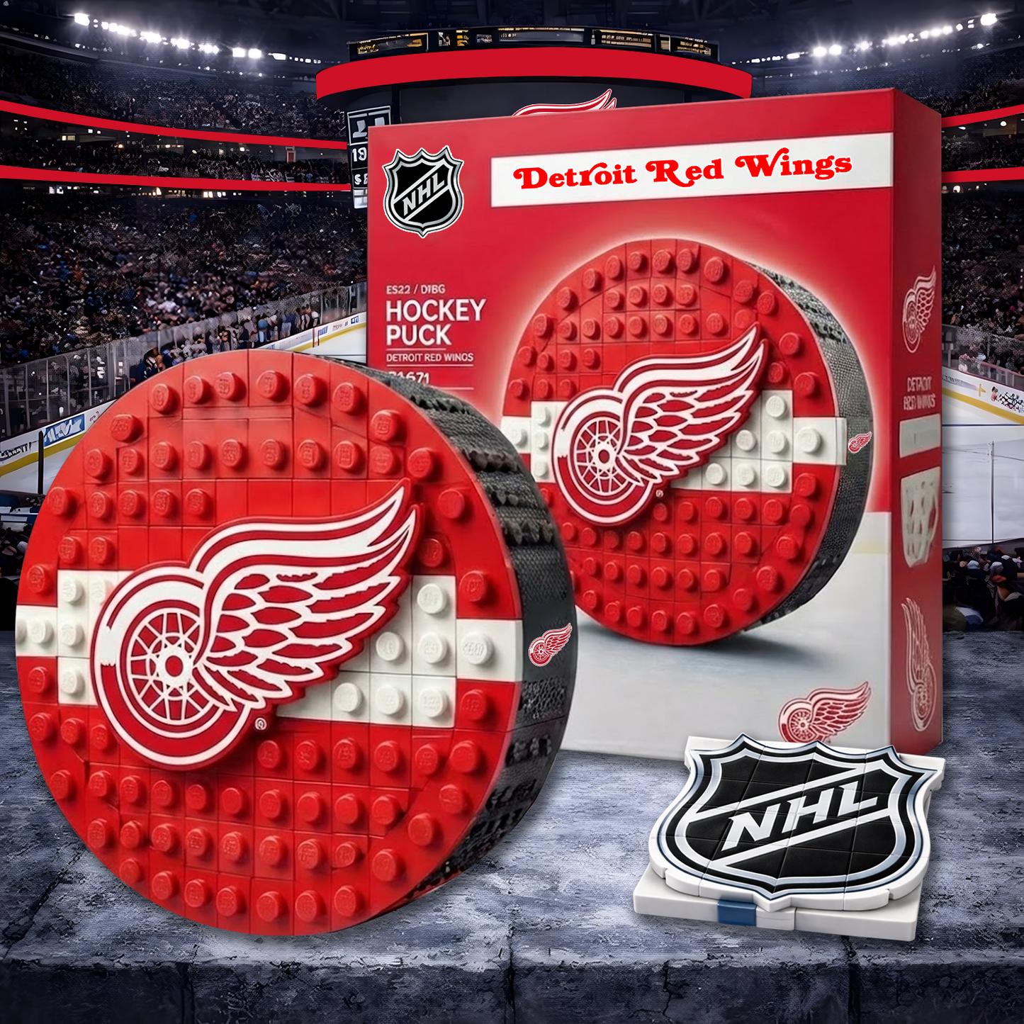 DET X NHL Hockey Game Building Blocks NHT NAK