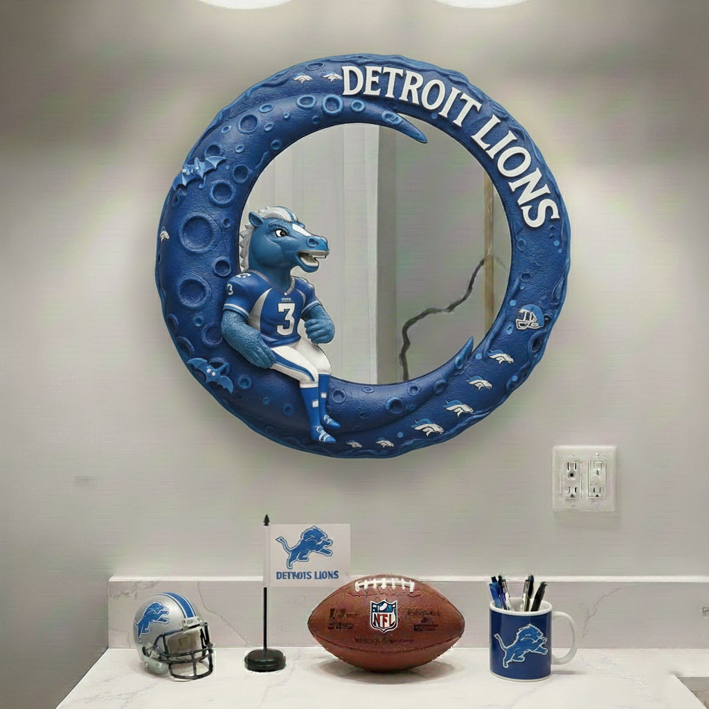 DL x NFL Moonlit  Custom Shaped Mirror - Personalized Gifts NAK CTKT