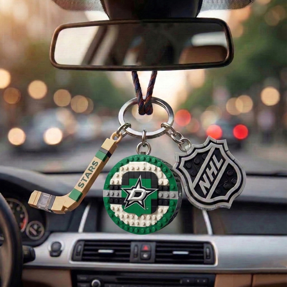 DS x NHL Building Blocks Hockey Puck Car Mirror Hanging NAK TTT