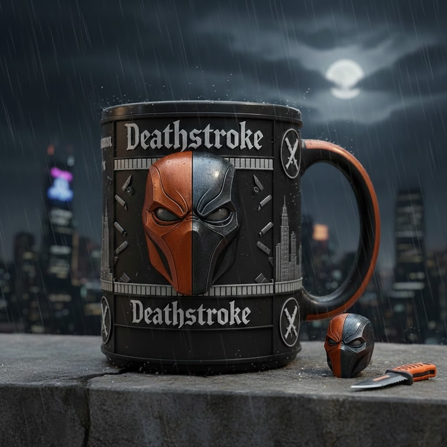 DTS X Mug featuring DC Comics legends. NAK NHT