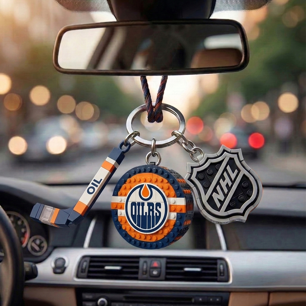 EO x NHL Building Blocks Hockey Puck Car Mirror Hanging NAK TTT