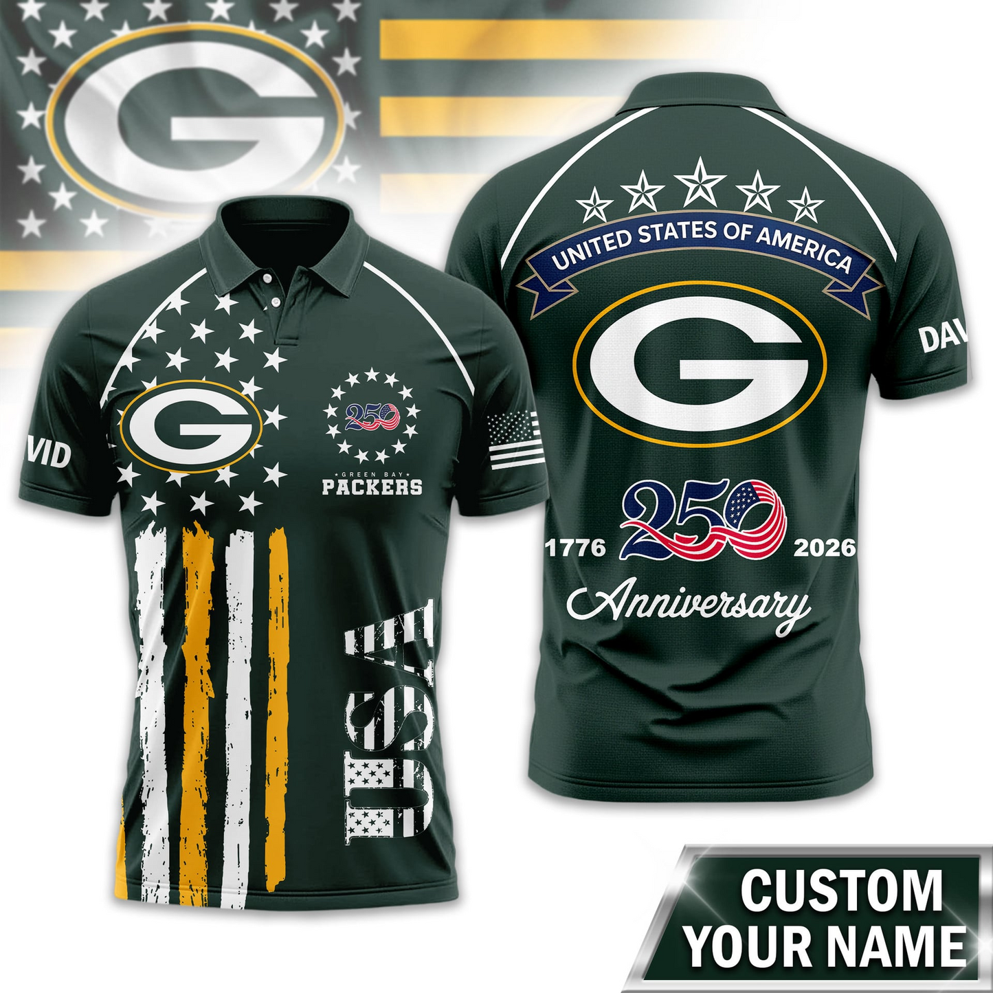 GBP Premium NFL American Semiquincentennial Polo Shirt DDT NTL