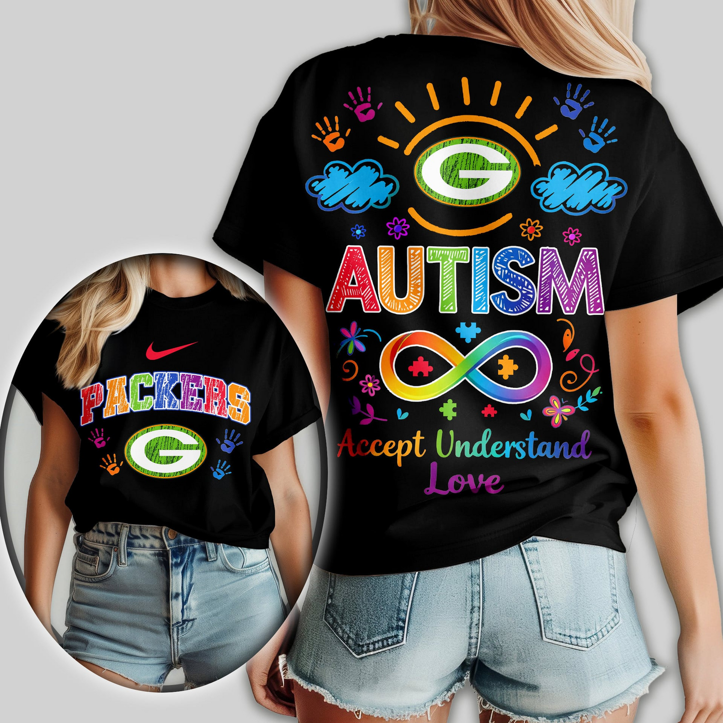 GBP Premium NFL National Autism Acceptance Month Women Shirt DDT NTL