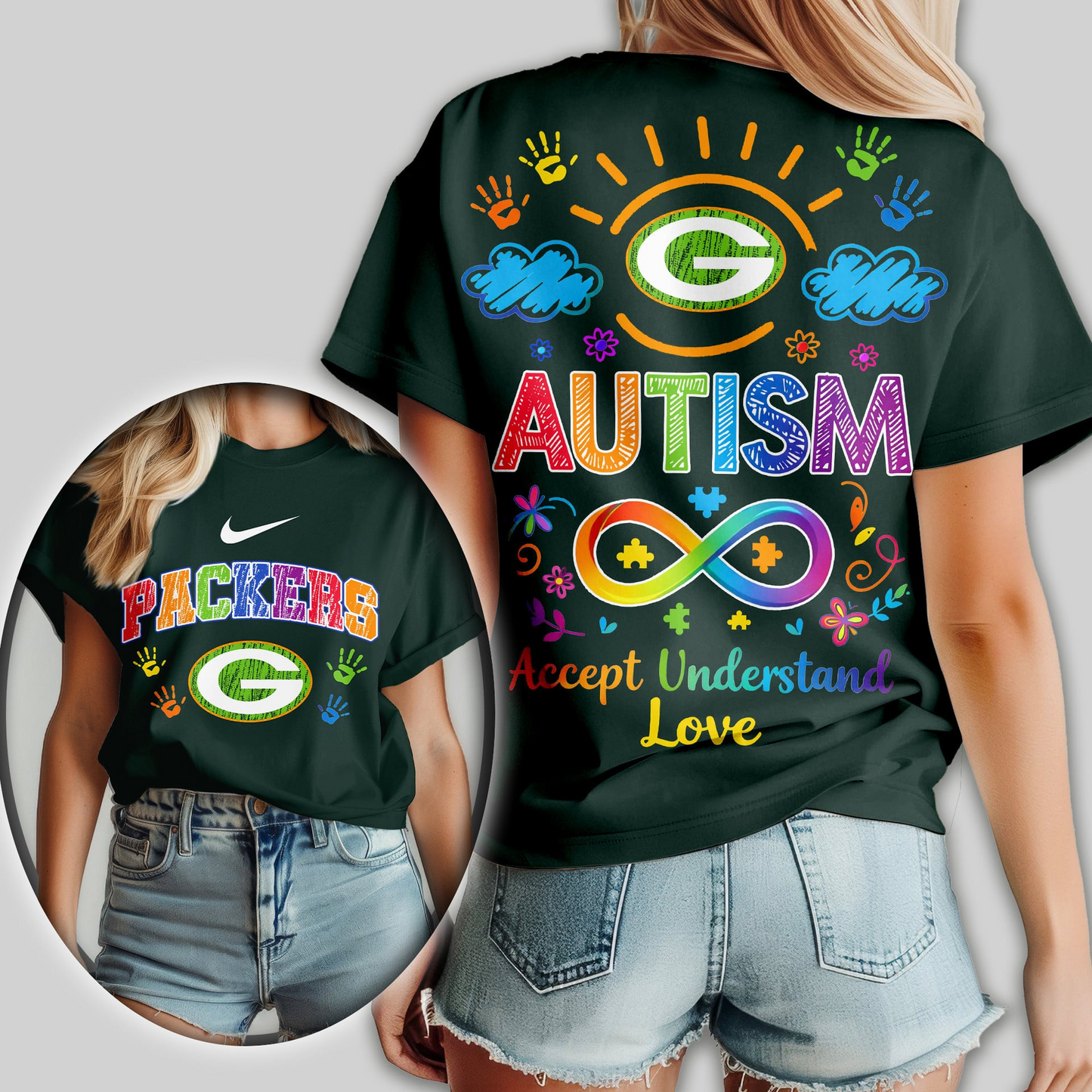 GBP Premium NFL National Autism Acceptance Month Women Shirt DDT NTL