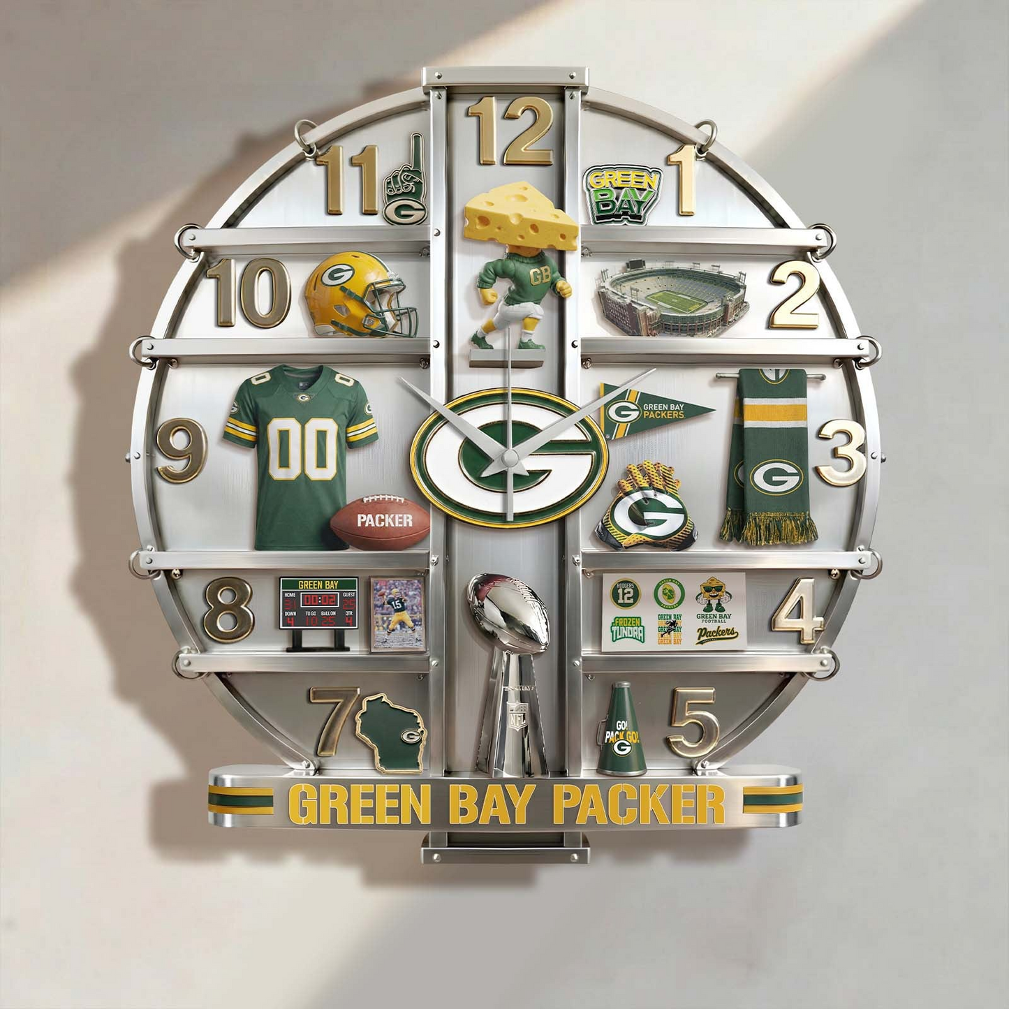 GBP x NFL Home Decorative 3D Visual Effect Acrylic Wall Clock NAK CTKT