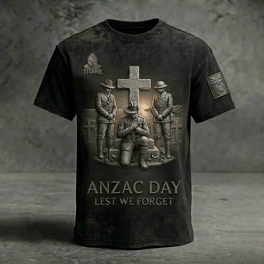 GCT _ NRL ANZAC Day Commemorative T-Shirt - Lest We Forget Edition NAK TTT