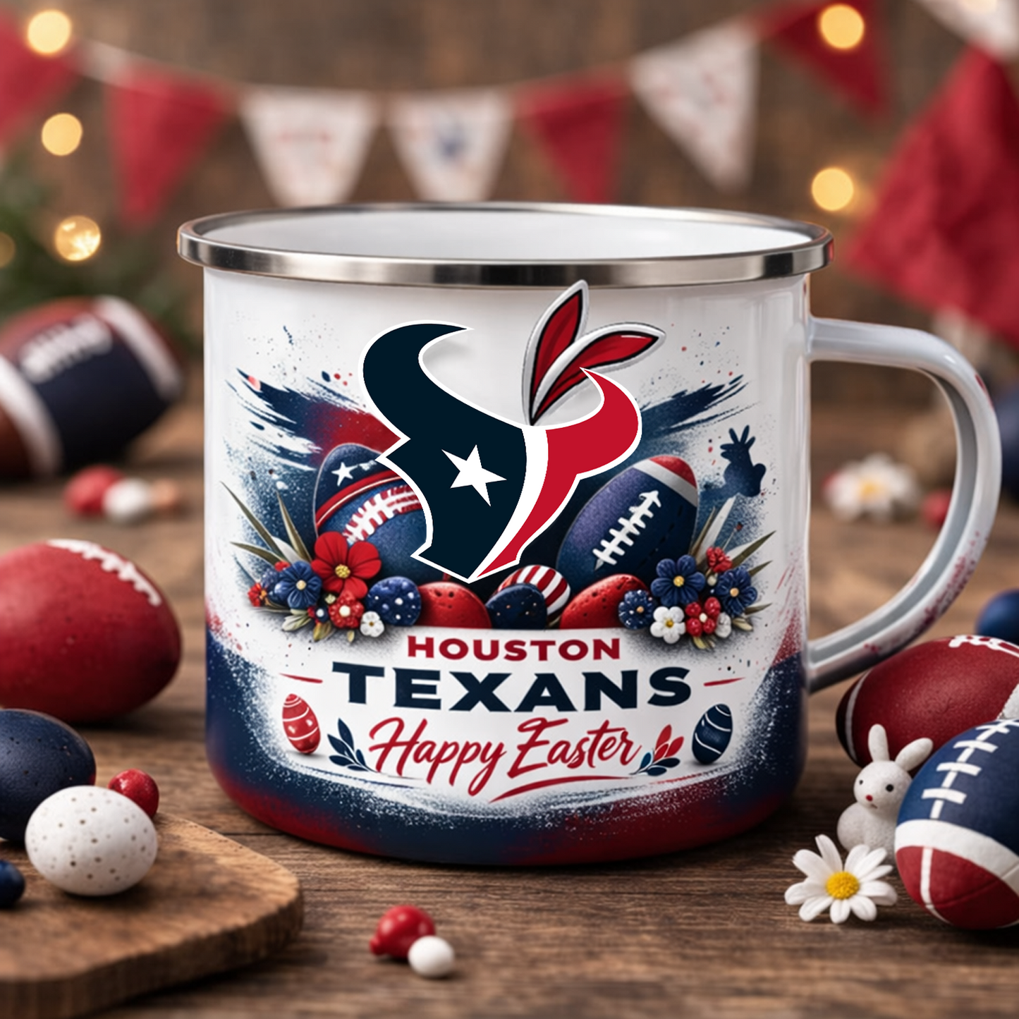 HOU X NFL Easter-themed enamel mug NAK NHT