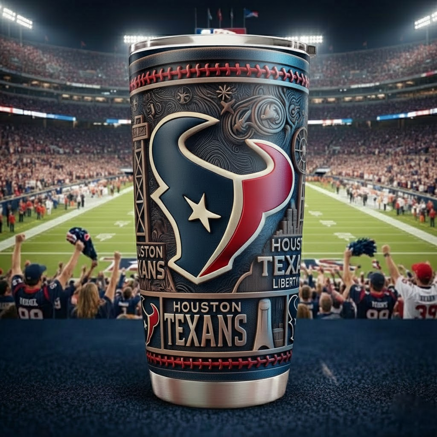 HOU X NFL mascot-shaped thermal mug V2 NAK NHT