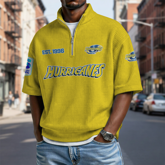 HUR x SRP Waffle Short Sleeved Polo Shirt DDT NTL