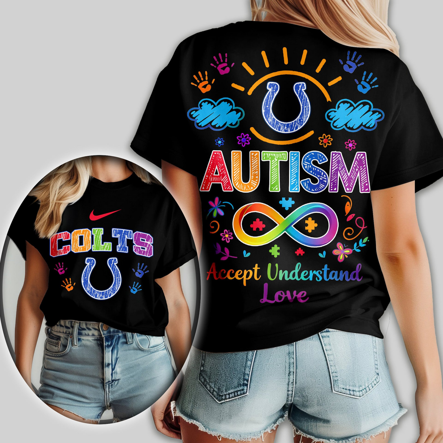 IC Premium NFL National Autism Acceptance Month Women Shirt DDT NTL