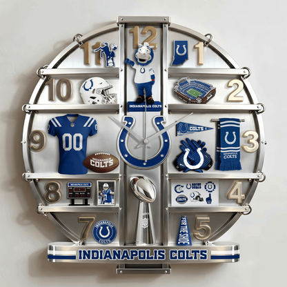 IC x NFL Home Decorative 3D Visual Effect Acrylic Wall Clock NAK CTKT
