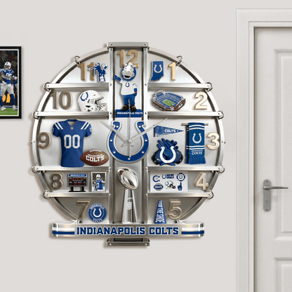 IC x NFL Home Decorative 3D Visual Effect Acrylic Wall Clock NAK CTKT