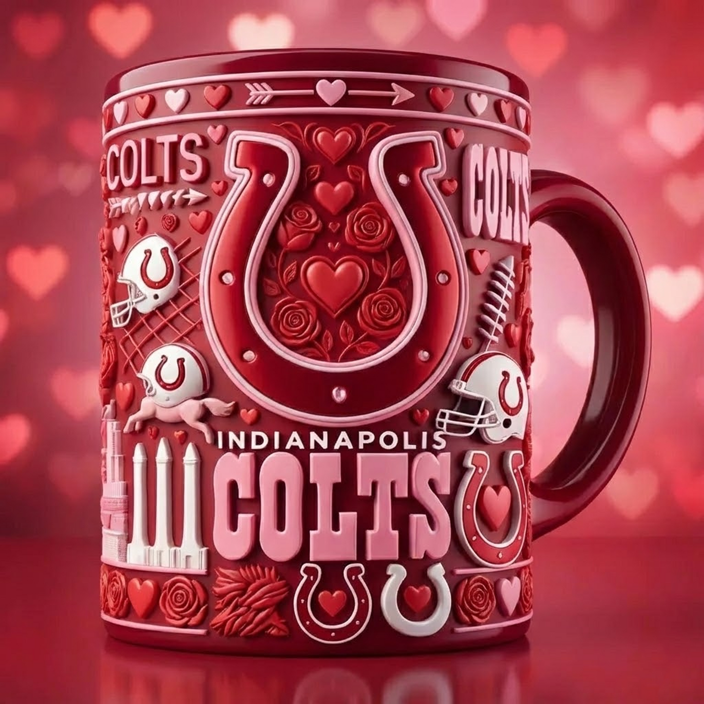 IND X NFL Love Season Mug - Valentine 2026 NAK NHT
