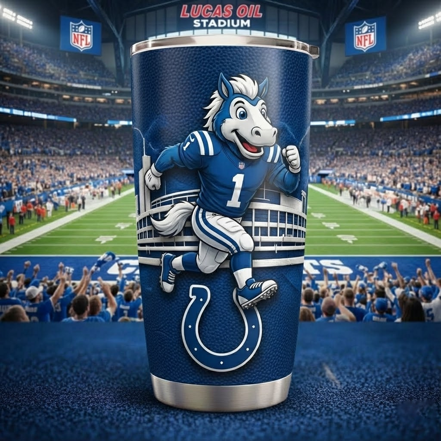 IND X NFL mascot-shaped thermal mug NAK NHT