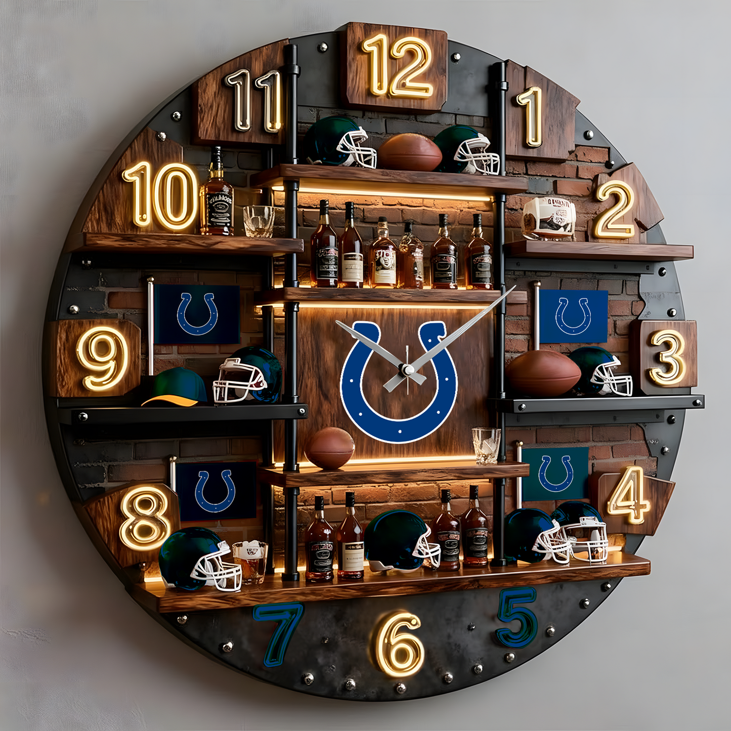 IND X Premium  Illuminated Wall Clock 2026 NAK NHT