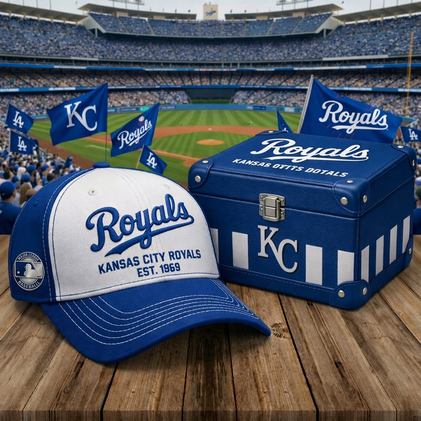 KC X MLB Premium Baseball Fan Cap NAK NHT