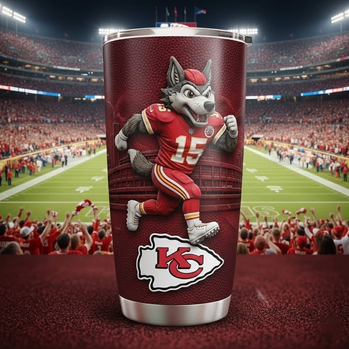 KC X NFL mascot-shaped thermal mug NAK NHT